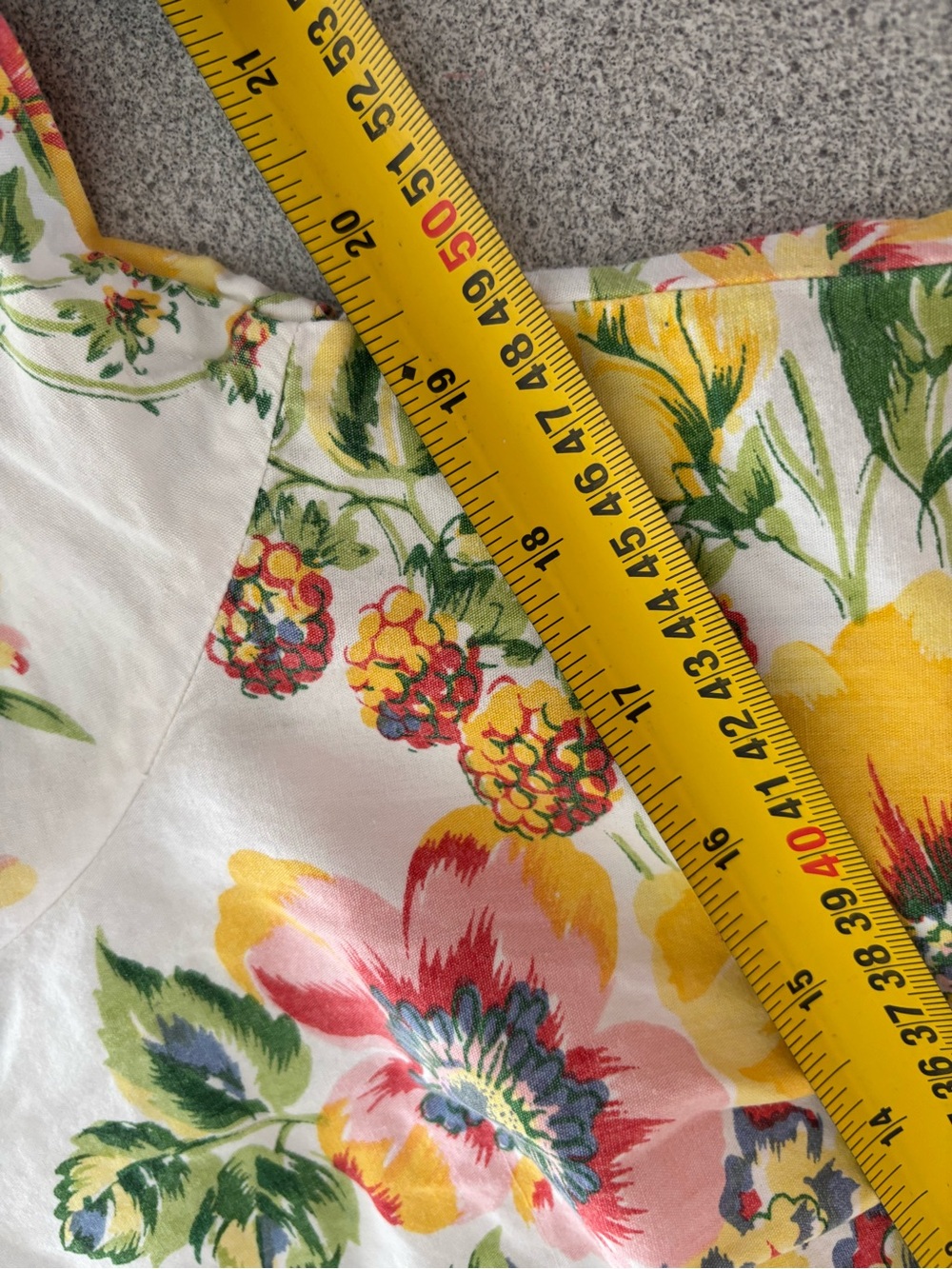 April Cornell Garden Floral Cottagecore Midi Dress White Button Front Tie Back M - Picture 11 of 14